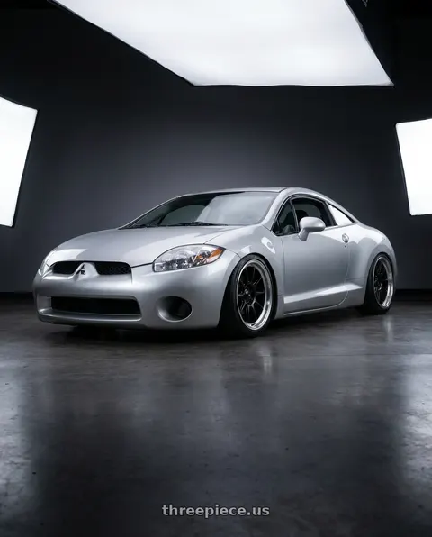 2010 Mitsubishi Eclipse with Konig Countergram 5x114.3 19x9.5+35 Matte Black / Matte Machined Lip wheels