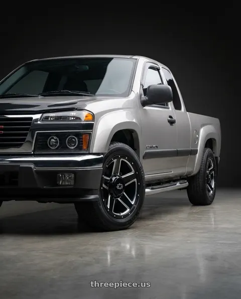 2004 GMC Canyon with Vision HD 390 Empire 6x139.7 15x6+0 Satin Black wheels