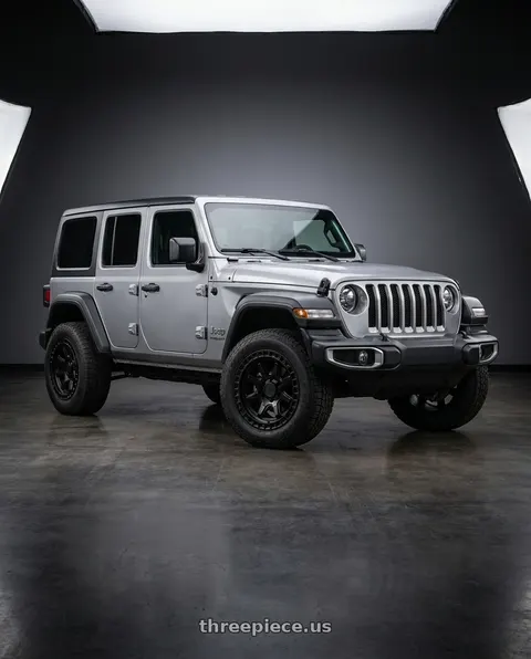 2021 Jeep Wrangler Sport with Black Rhino CALICO 5X127 17X8.5 -10 MATTE BLACK wheels