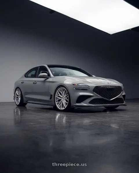 2026 Genesis G70 with Rohana RFC3 5x114 19x8.5 +35 Machine Silver wheels