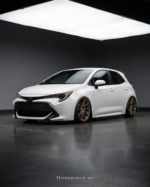 2023 Toyota Corolla with Aodhan AH09 5x114.3 18x8.5 +35 Matte Bronze wheels