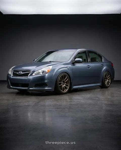2014 Subaru Legacy 2.5i with Work Emotion Cr Kiwami 5x100 18x9.5 +20 Matte Bronze wheels