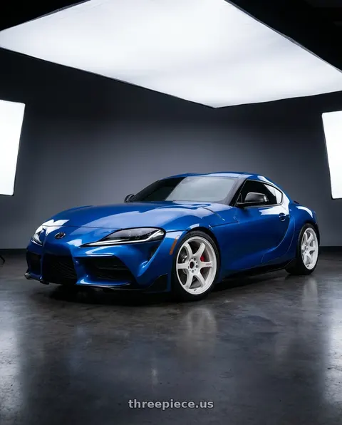 2023 Toyota GR Supra with Gram Lights 57DR 5x100 18x9.5 +38 CERAMIC PEARL wheels