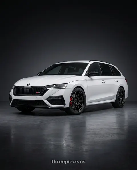 2026 SKODA OCTAVIA COMBI RS with Gram Lights 57NR 5x114.3 19x10.5+22 Glass Black wheels