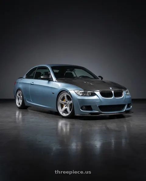 2009 BMW 335i with ESR Wheels APX5C 5x120 19x9.5 +35 Hyper Silver wheels