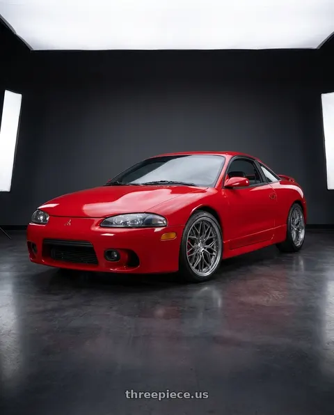 1998 Mitsubishi Eclipse GS with Gram Lights 57FXZ Overseas Model 5x114.3 18x7.5+40 Matte Graphite wheels