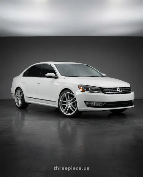 2012 Volkswagen Passat SEL Premium with Aodhan AH-11 5x112 19x8.5 +35 Gloss Silver Machined Face wheels