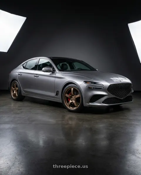 2026 Genesis G70 3 3 with Gram Lights 57CR 5x100 18x9.5+38 Bronze II wheels