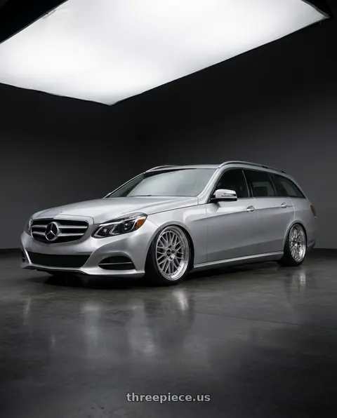 2013 Mercedes-Benz E300 with BBS LM 5x112 19x9.5+32 Diamond Silver wheels