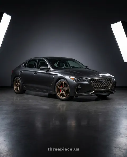 2019 Genesis G70 with Enkei TS-5 5x114.3 17x8+40 Bronze wheels