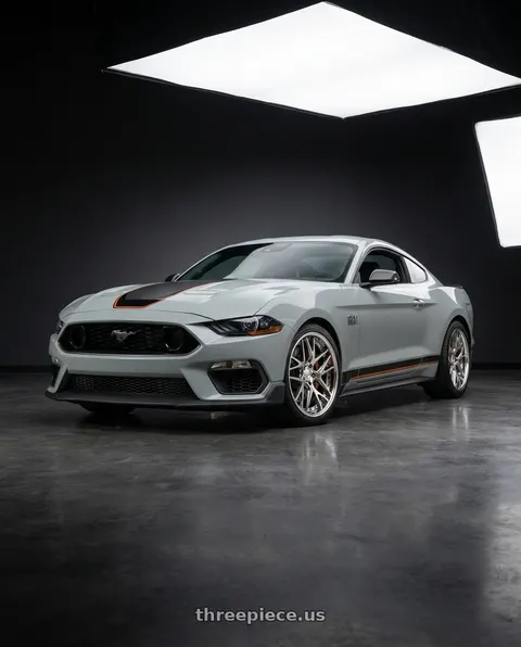 2021 Ford Mustang Mach 1 with Work Gnosis Cvx 5x114.3 19x8+38 O Disk Buff Finish wheels