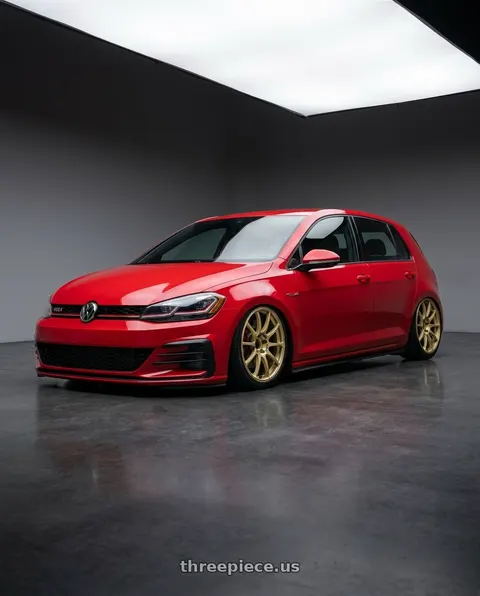 2018 Volkswagen GTI with Advan RCIII 5x114.3 18x8.5+53 Gold wheels