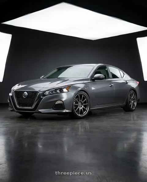2019 Nissan Altima with Aodhan DS02 5x114.3 19x9.5+22 Hyper Black wheels