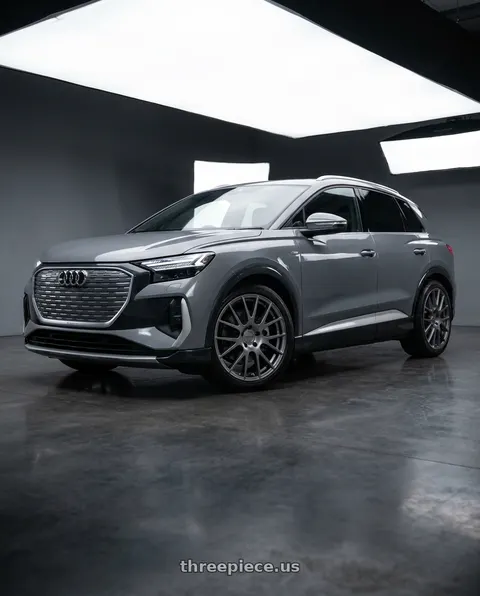 2024 Audi Q4 e-tron Sportback with Vision Street-Designs 18 Hellion 4x100 15x6.5+38 Gunmetal wheels