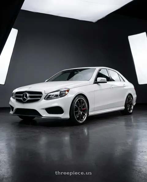 2016 Mercedes-Benz E350 with Work Emotion Zr10 5x112 19x9.5 +38 Glim Black Diamond Rim cut wheels