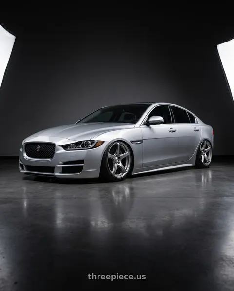 2017 Jaguar XE with Work Emotion T5r 5x114.3 19x10.5 +15 Glow Silver wheels