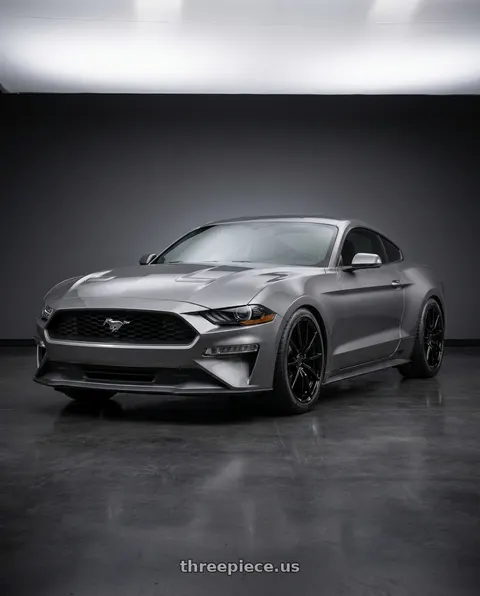 2021 Ford Mustang GT with MRR M350 5x114.3 19x10  +40 Gloss Black fit Mustang wheels