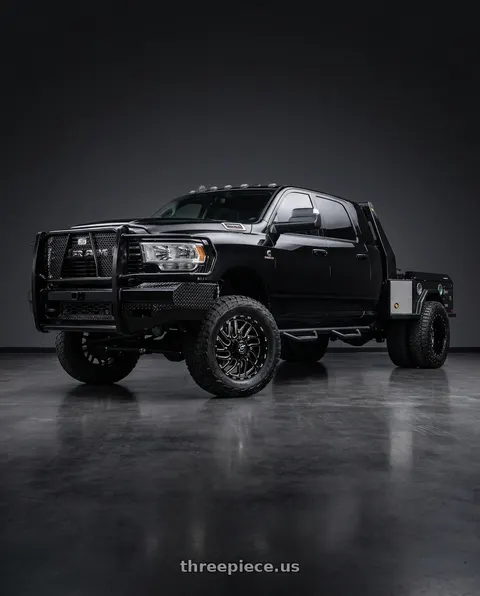 2019 Ram 2500 with XF Dually XF-229 Dually 8x210 24x8.25 +110 Gloss Black & Milled wheels