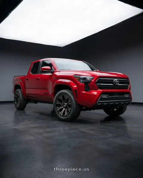 2025 Toyota Tacoma with Helo HE901 6X139.7 20X9 +18 SATIN BLACK DARK TINT wheels