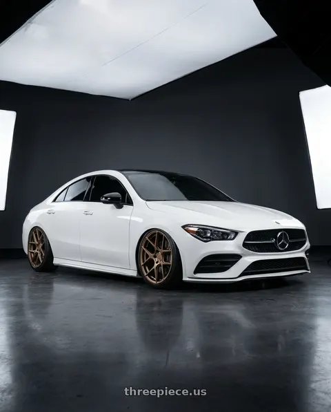 2023 Mercedes-Benz CLA C118 with Aodhan AFF2 5x112 19x8.5+35 Matte Bronze wheels