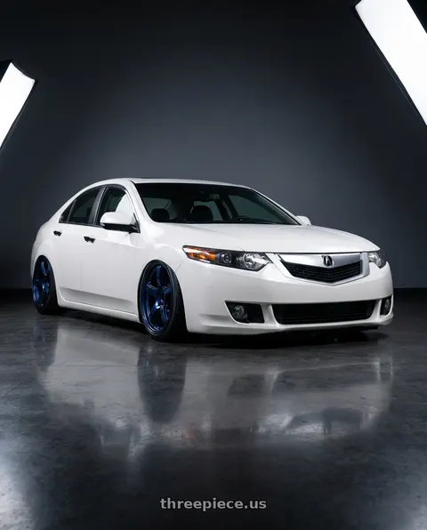 2013 Acura TSX with Gram Lights 57CR 5x114.3 18x9.5+12 Eternal Blue Pearl wheels