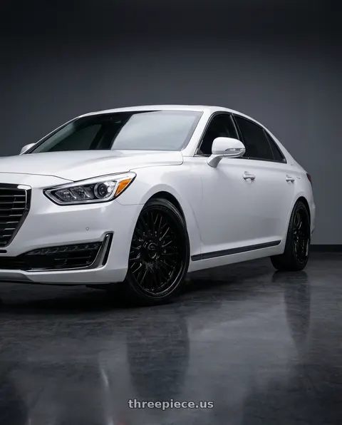 2018 Genesis G90 Ultimate with Fittipaldi FS369B 5X112/5X120 22x9.5 +30 Gloss Black wheels
