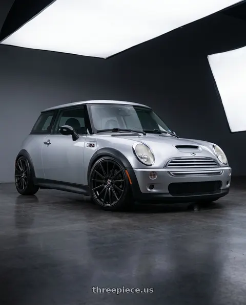 2004 Mini Cooper with Spec-1 SP-69 4x100/4x114.3 17x7.5 +42 Gloss Black wheels