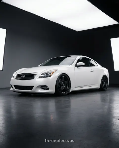2013 INFINITI G37 with fifteen52 CHICANE 5x114.3 / 5x120 19x8.5 +35 ASPHALT BLACK (SATIN BLACK) wheels