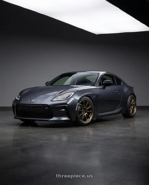 2023 Toyota GR86 with Work Emotion Zr10 5x100 18x8.5 +38 Titanium Diamond Lip Cut wheels