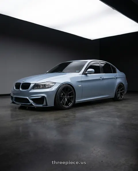 2011 BMW 328i with Bravado 08B Tribute 5X115 18x10 +20 Matte Black wheels