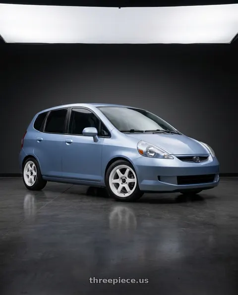 2008 Honda Fit with Vors LT37 4x100 15x7  +40 White wheels