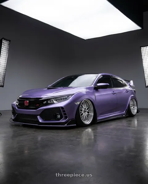 2019 Honda Civic Type R with Work Vs-Xx 5x120 18x8+47 R Disk Light Grey Silver wheels