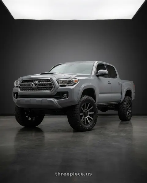2019 Toyota Tacoma TRD Sport with XD XD847 OUTBREAK 6X139.7 22X10 -18 SATIN BLACK WITH GRAY TINT wheels