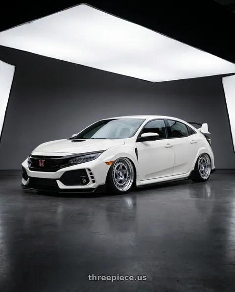 2018 Honda Civic with FORMULA AERO SPOKE 4x100 16X6.5+45 NR Disk Titan Silver wheels