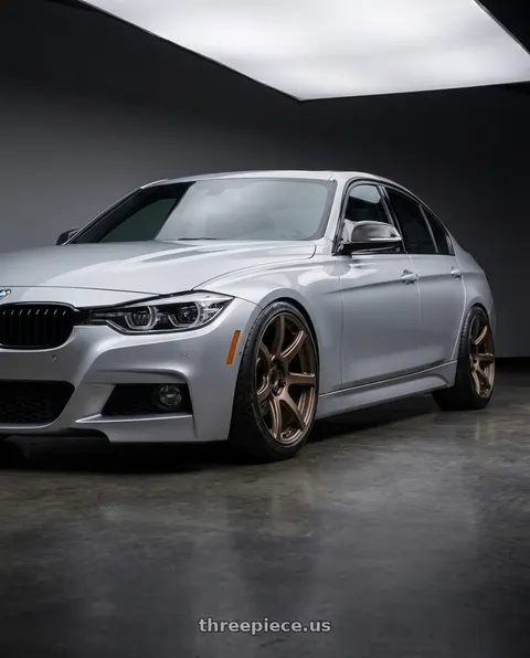 2017 BMW 340i with Work T7r 2P 5x120 19x8.5 +45 Matte Bronze wheels