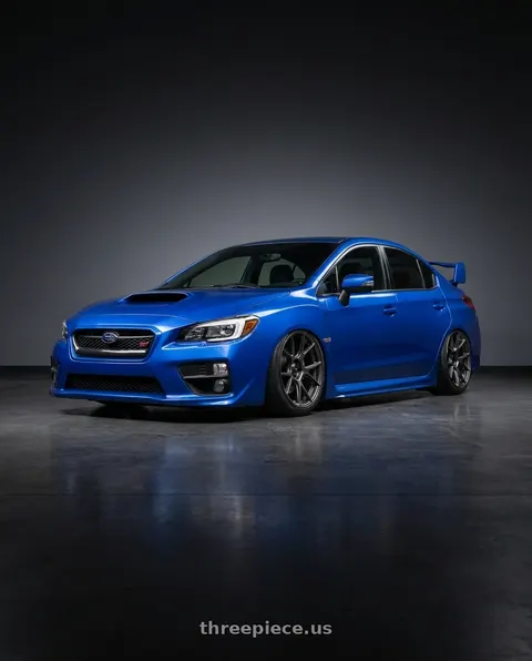2013 Subaru WRX STI with Konig Ampliform 5x114.3 18x8.5+45 Dark Metallic Graphite wheels