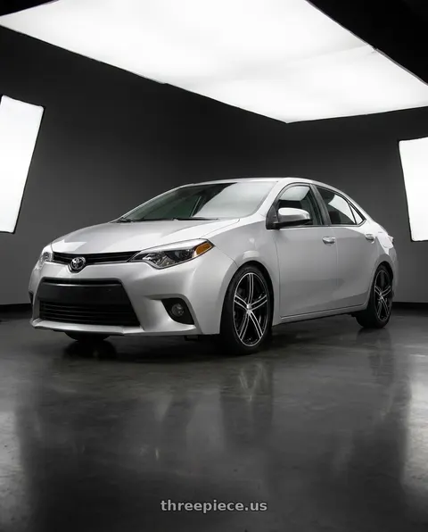 2015 Toyota Corolla with TOUREN TR62 3262 5x100/5x114.3 17x7 +40 GLOSS BLACK MACHINED wheels