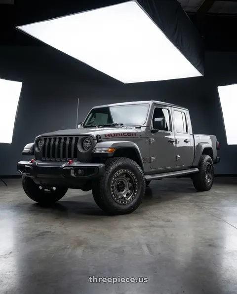 2021 Jeep Gladiator Sport with KMC KM236 TANK BEADLOCK 5X127 17X9 -15 ANTHRACITE wheels