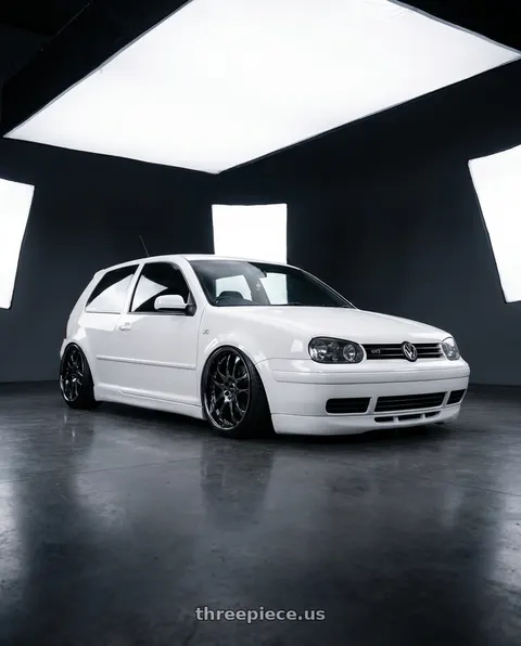 2006 Volkswagen GTI with Ssr Agle Minerva 5x100 19x8+37 Normal Disk Super Black Coat wheels