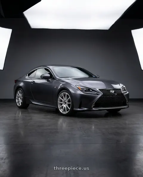 2015 Lexus RC350 with Vors TR4 5x114.3 19x8.5  +35 Silver Machine Face wheels