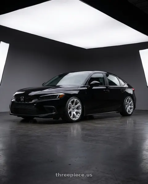 2024 Honda Civic with Heritage Wheel Kokoro Monoc 5X114.3 18x9.5+22 Silver wheels