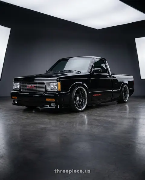 1993 GMC Sonoma with Work Gnosis Cvx 5x120.65 20x11.5+0 A Disk Matte Black wheels
