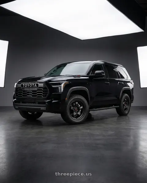 2026 Toyota Sequoia TRD Pro with WORK Meister S1 SUV 6x139.7 18x9+18 Matte Black wheels