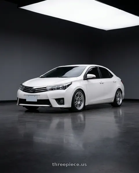 2014 Toyota Corolla with Enkei RPF1 5x100 17x7.5+48 Silver wheels