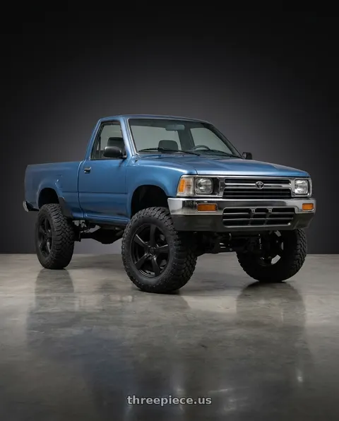 1990 Toyota Pickup with TOUREN TR9 3190 5x114.3/5x120 18x8 +20 MATTE BLACK wheels