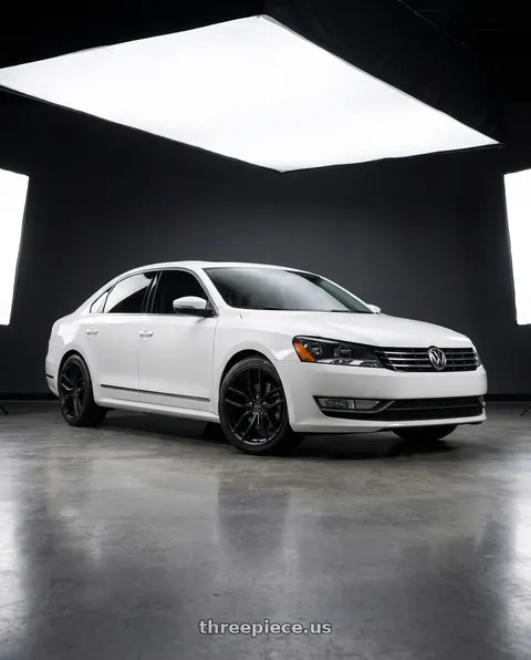 2012 Volkswagen Passat SEL Premium with Niche 1PC VOSSO 5x112 18x8 +42 Matte Black wheels