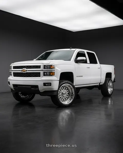 2015 Chevrolet Silverado 1500 with Fuel Forged FF109 8x180 20x9 +0 POLISHED wheels