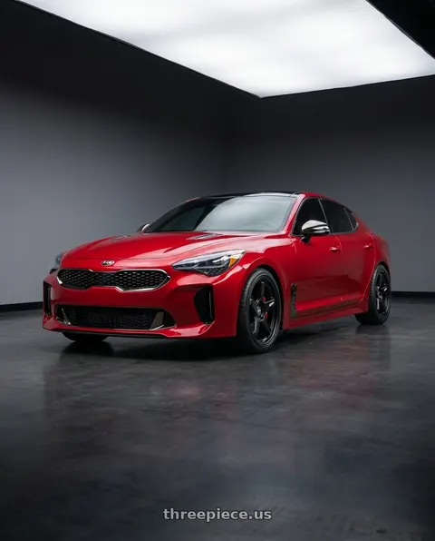 2018 Kia Stinger GT2 with ESR Wheels APX5C 5x114.3 19x8.5 +30 Matte Black wheels