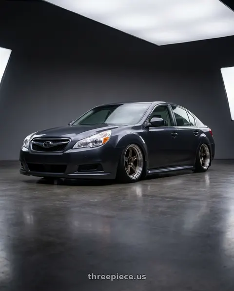 2014 Subaru Legacy with Volk Racing 21C SPEC-SR 5x100 18x9 +30 SHINING BRONZE METAL wheels
