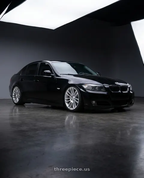 2011 BMW 335i with MRR FS1 5x120 19x9.5  +35 Liquid Silver wheels